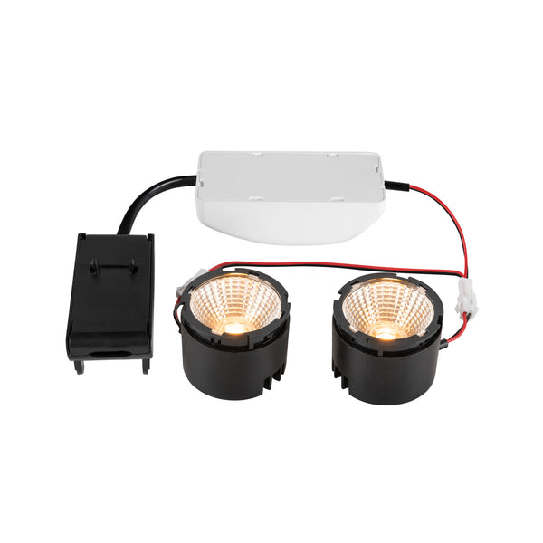 SLV NEW TRIA® 155, DOUBLE LED module, 2700 K, 38°, PHASE, black 1008005