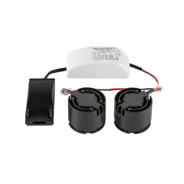 SLV NEW TRIA® 155, DOUBLE LED module, 2700 K, 38°, PHASE, black 1008005