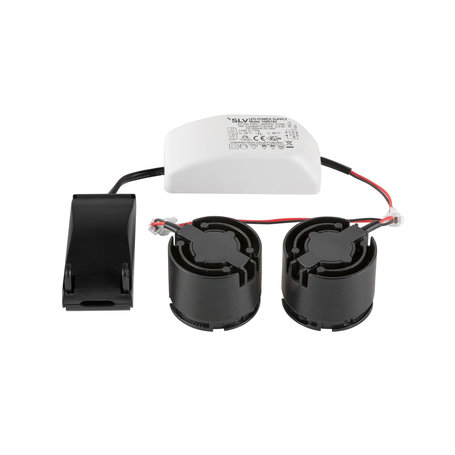 SLV NEW TRIA® 155, DOUBLE LED module, 3000 K, 38°, PHASE, black 1008006