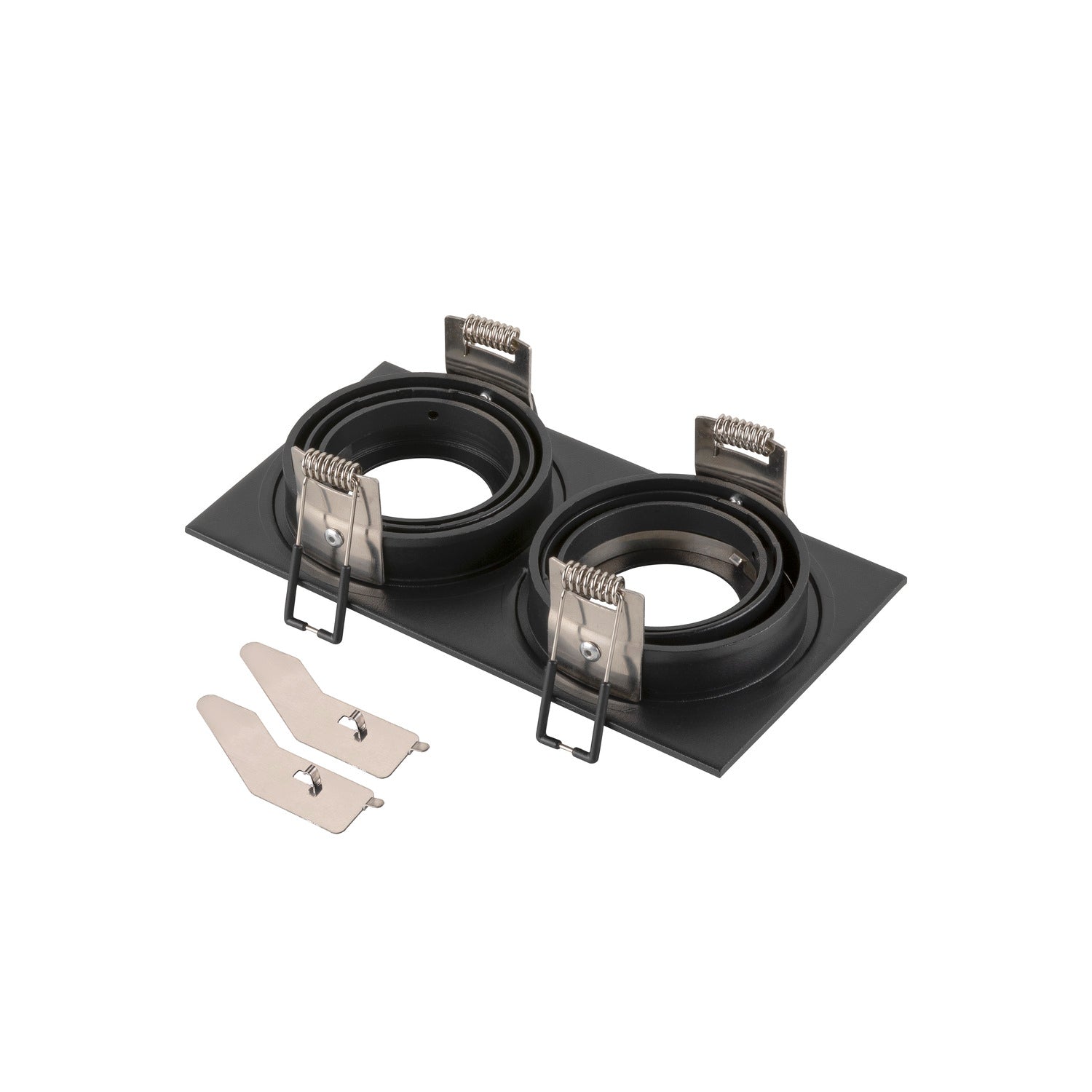 SLV NEW TRIA® 155, ceiling installation ring, L: 17 W: 9 H: 4 cm, two-lamp, IP 20, black 1008007