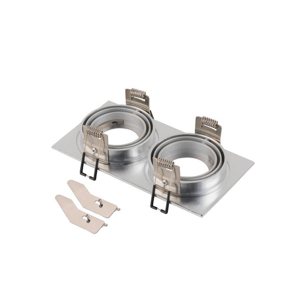 SLV NEW TRIA® 155, ceiling installation ring, L: 17 W: 9 H: 4 cm, two-lamp, IP 20, aluminium 1008009