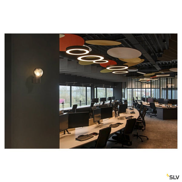 SLV MEDO® RING 60, pendant light, pendant length 300 cm, 3000/4000 K, 110°, DALI, touch, black 1008589