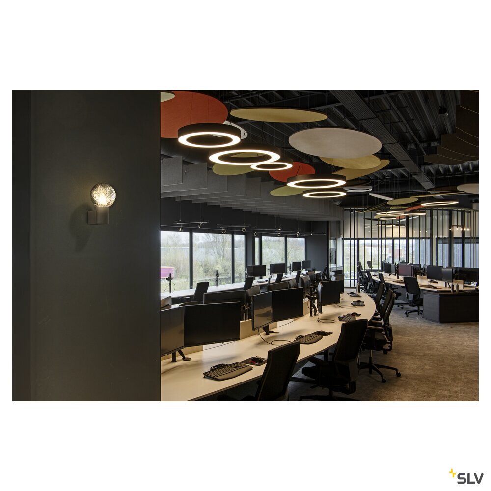 SLV MEDO® RING 90, pendant light, pendant length 300 cm, 3000/4000 K, 110°, DALI, touch, black 1008593