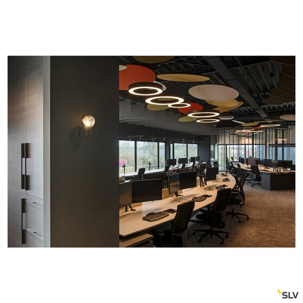 SLV MEDO® RING 90, pendant light, pendant length 300 cm, 3000/4000 K, 110°, DALI, touch, black 1008593