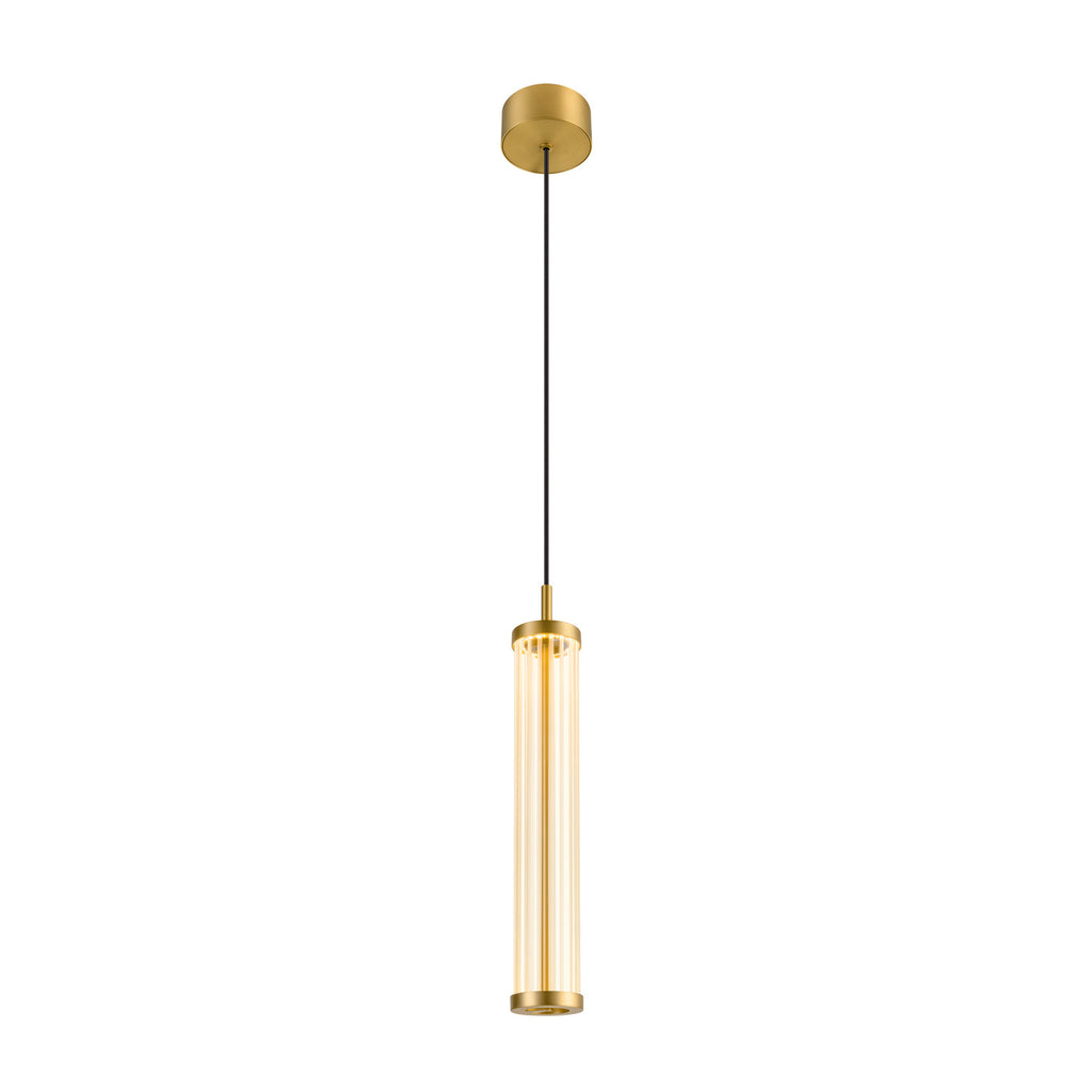 SLV QUIMERA, pendant light, pendant length 150 cm, 2700/3000 K, PHASE, brushed brass 1008033
