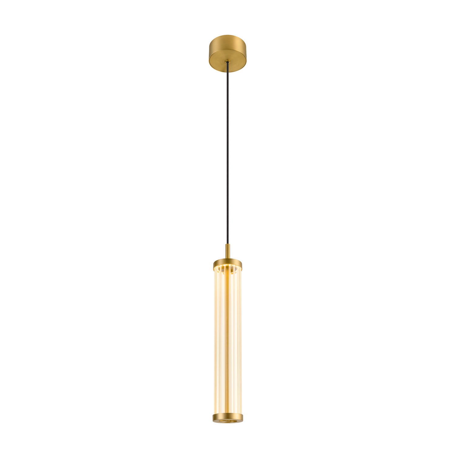 SLV QUIMERA, pendant light, pendant length 150 cm, 2700/3000 K, PHASE, brushed brass 1008033