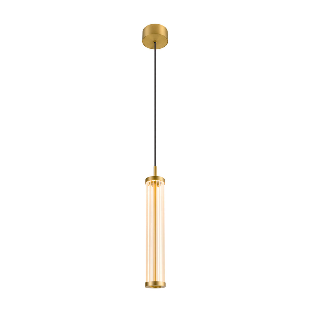SLV QUIMERA, pendant light, pendant length 150 cm, 2700/3000 K, PHASE, brushed brass 1008033