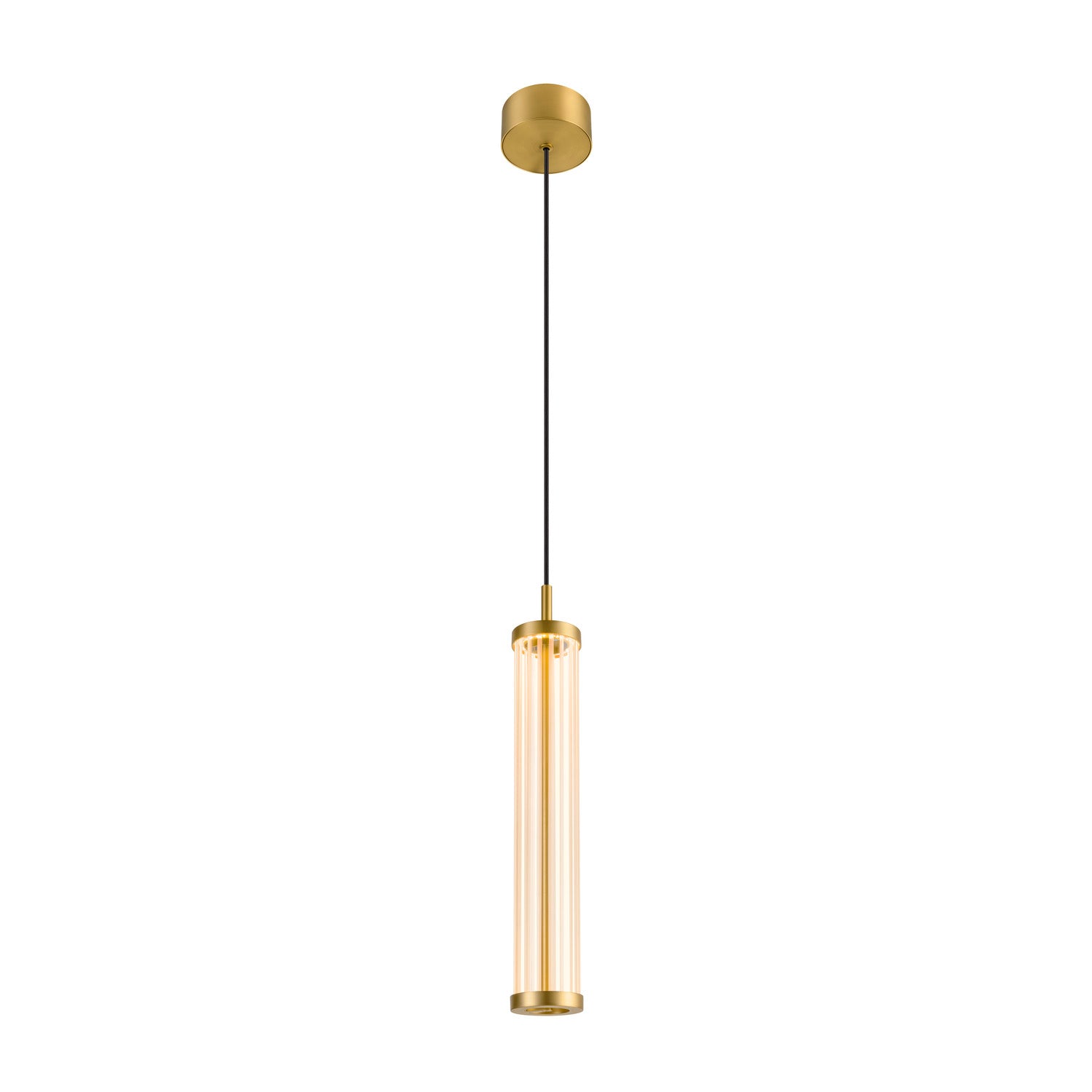 SLV QUIMERA, pendant light, pendant length 150 cm, 2700/3000 K, PHASE, brushed brass 1008033