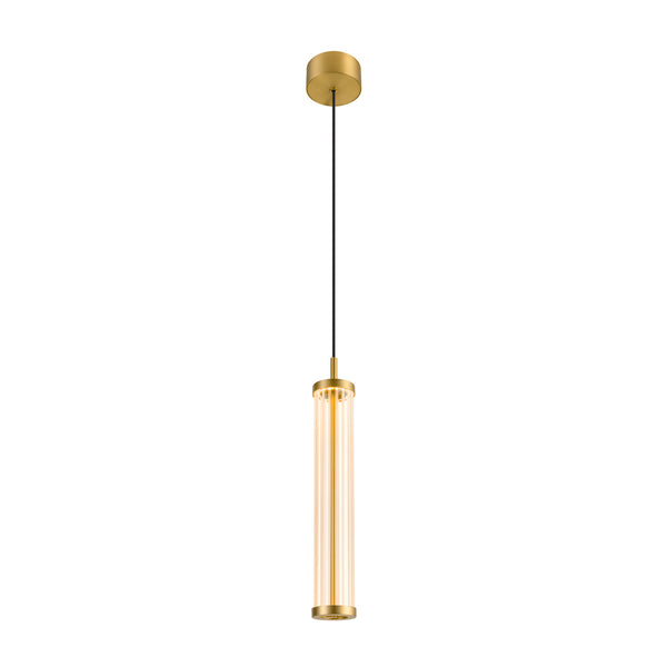 SLV QUIMERA, pendant light, pendant length 150 cm, 2700/3000 K, PHASE, brushed brass 1008033