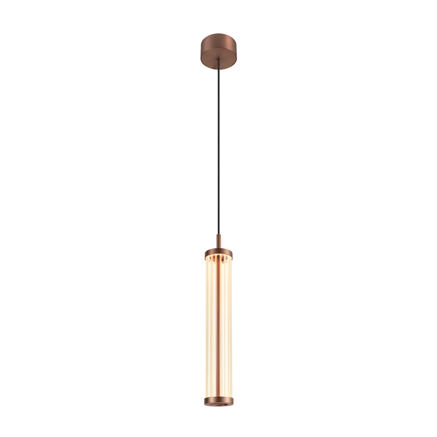 SLV QUIMERA, pendant light, pendant length 150 cm, 2700/3000 K, PHASE, dark copper 1008034