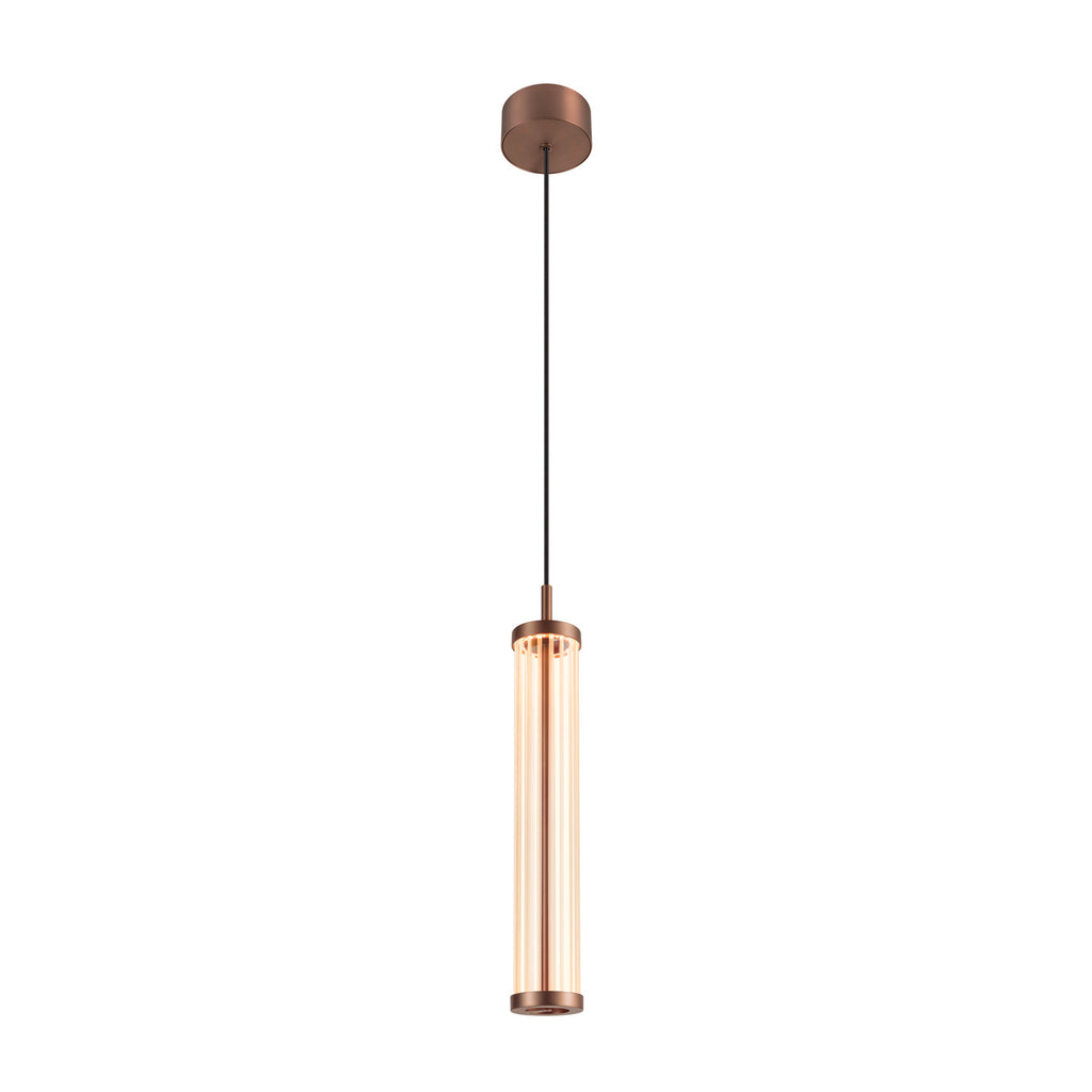 SLV QUIMERA, pendant light, pendant length 150 cm, 2700/3000 K, PHASE, dark copper 1008034