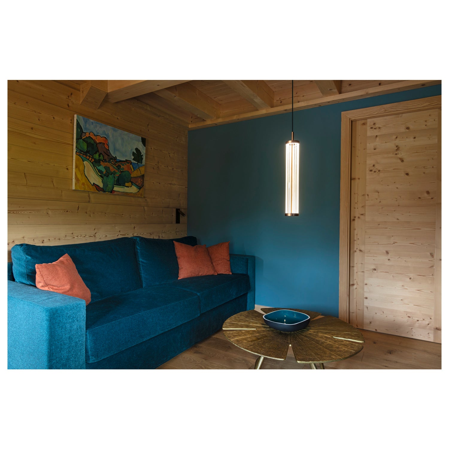 SLV QUIMERA, pendant light, pendant length 150 cm, 2700/3000 K, PHASE, dark copper 1008034