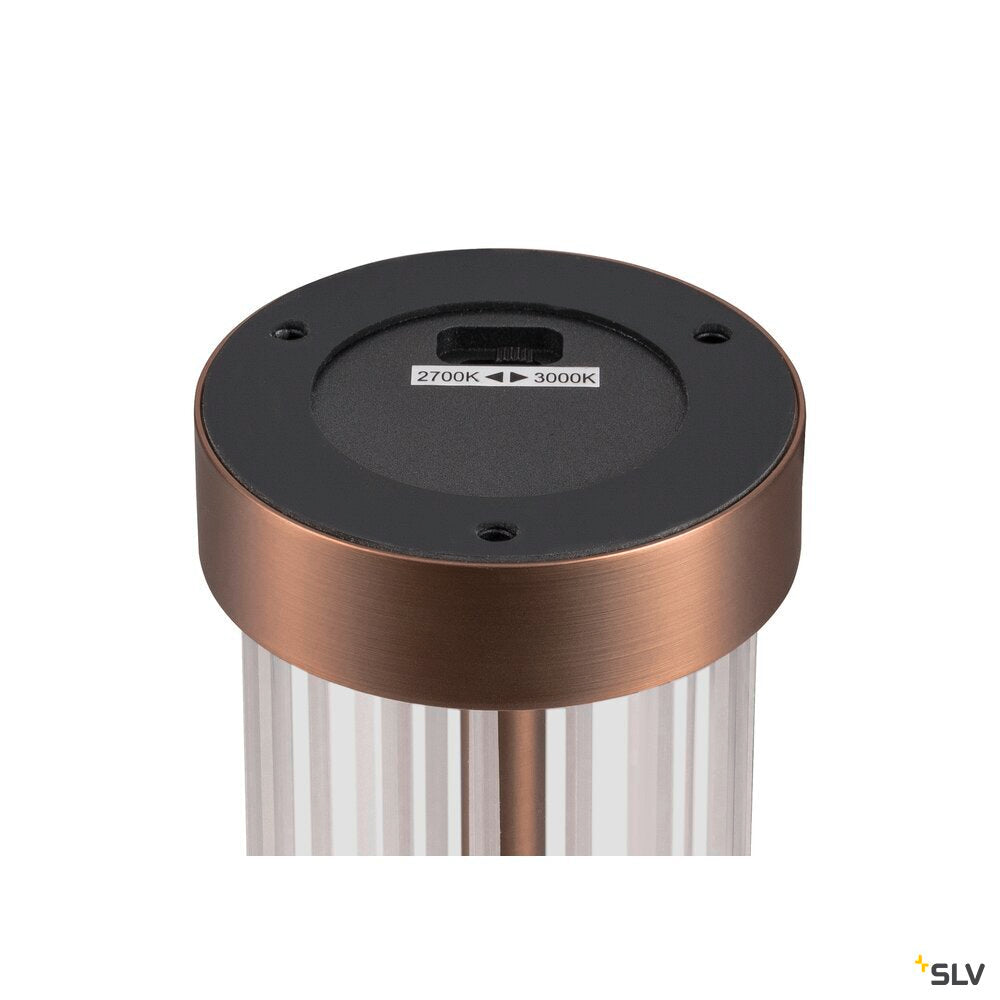 SLV QUIMERA, table lamp, 2700/3000 K, dark copper 1008040