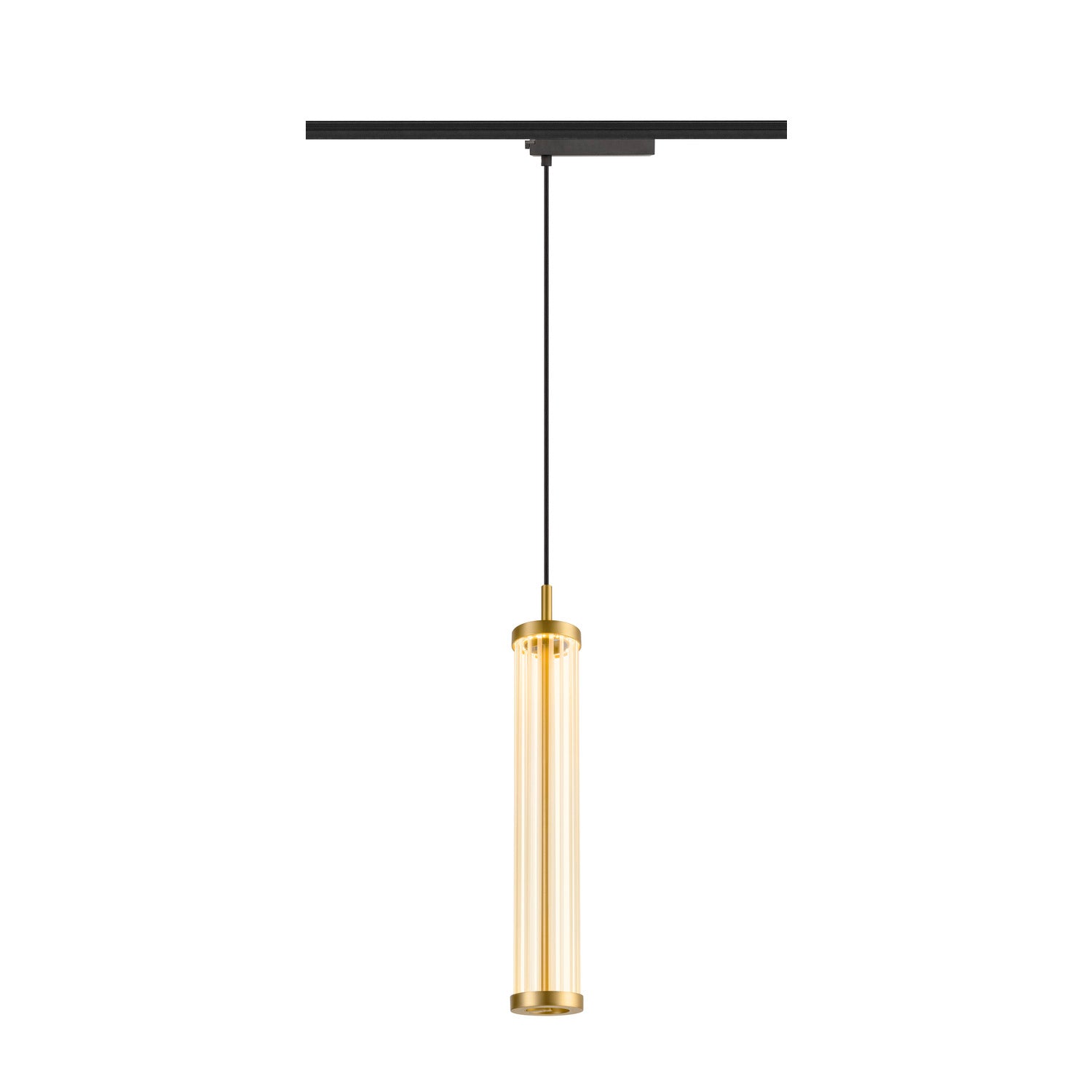 SLV QUIMERA, 1~ pendant light, pendant length 150 cm, 2700 K, PHASE, brushed brass 1008042
