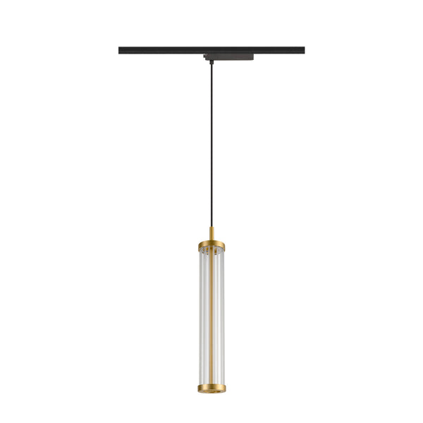 SLV QUIMERA, 1~ pendant light, pendant length 150 cm, 2700 K, PHASE, brushed brass 1008042