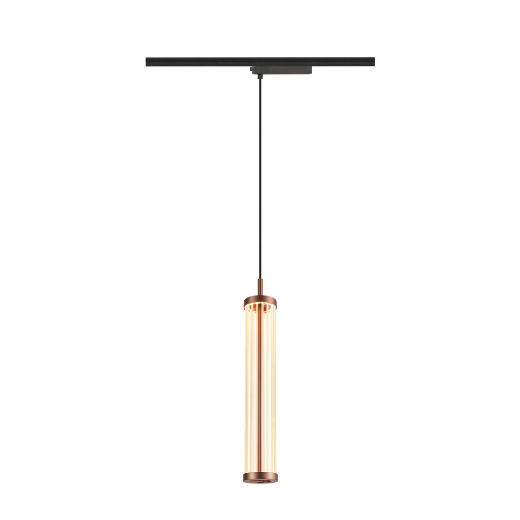 SLV QUIMERA, 1~ pendant light, pendant length 150 cm, 2700 K, PHASE, dark copper 1008043