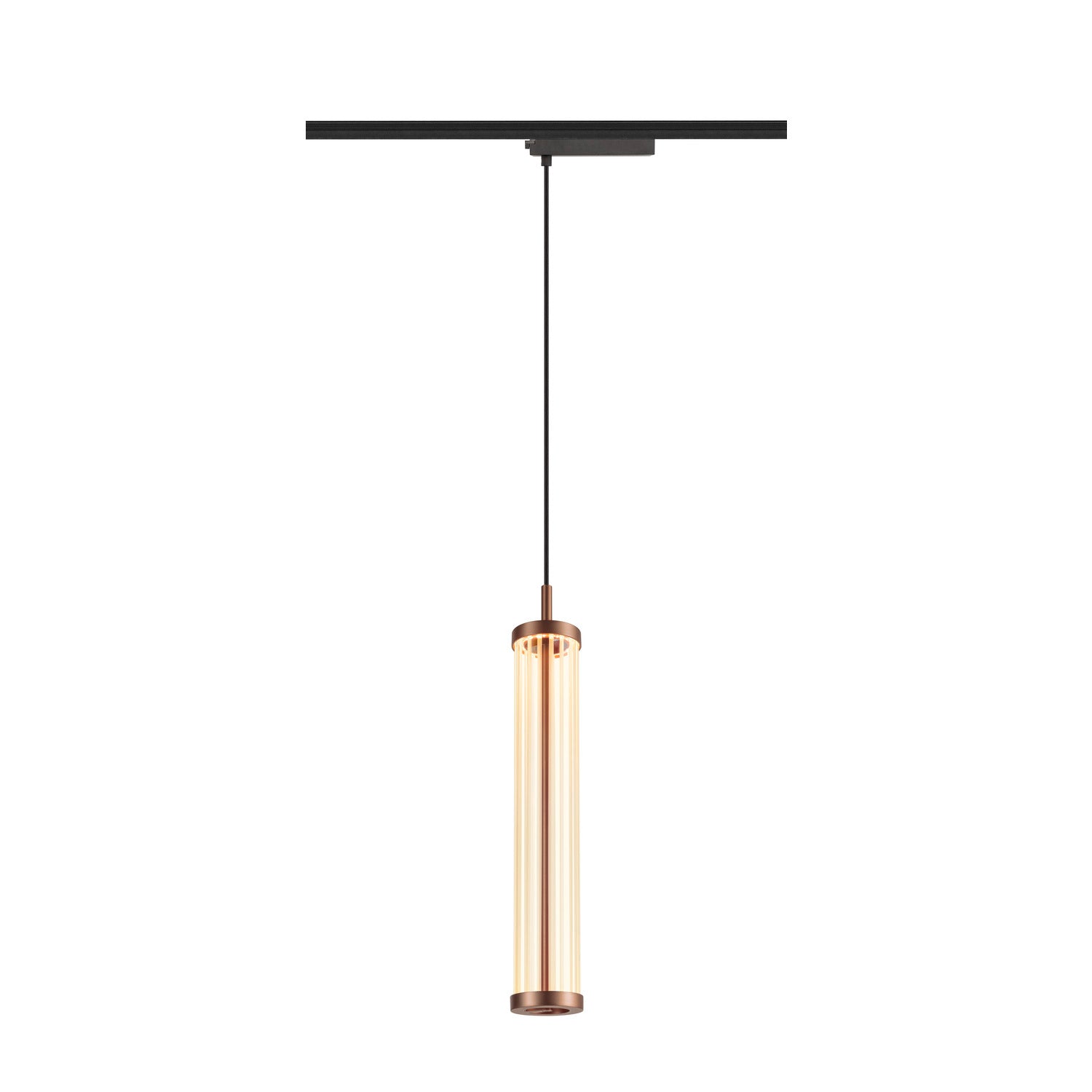 SLV QUIMERA, 1~ pendant light, pendant length 150 cm, 2700 K, PHASE, dark copper 1008043