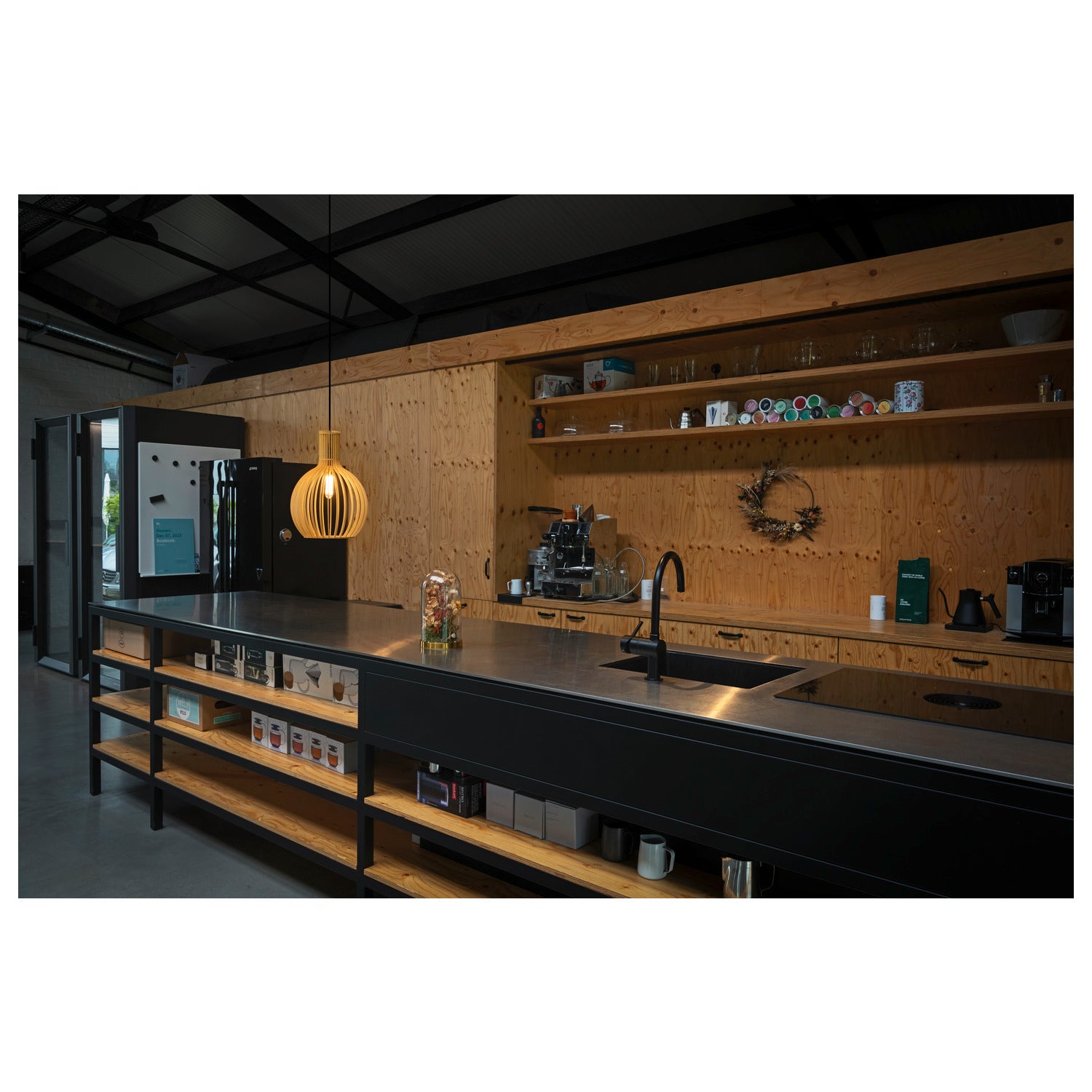 SLV WUD, pendant light, E27, ball shape, open cable end, 1x max. 60 W, black 1008044