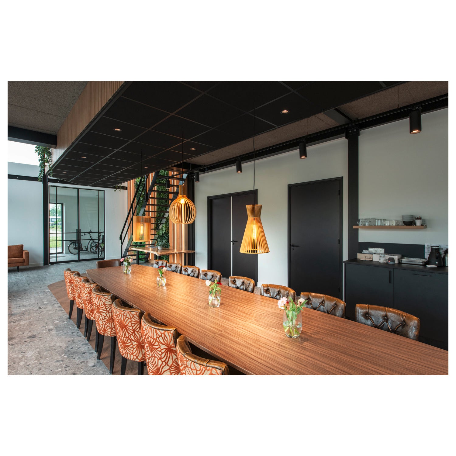 SLV WUD, pendant light, E27, conical, open cable end, 1 x max. 60 W, black 1008046