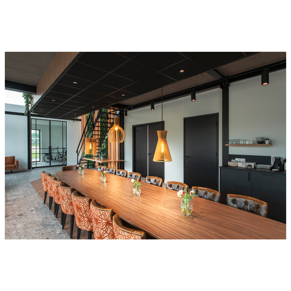 SLV WUD, pendant light, E27, conical, open cable end, 1 x max. 60 W, black 1008046