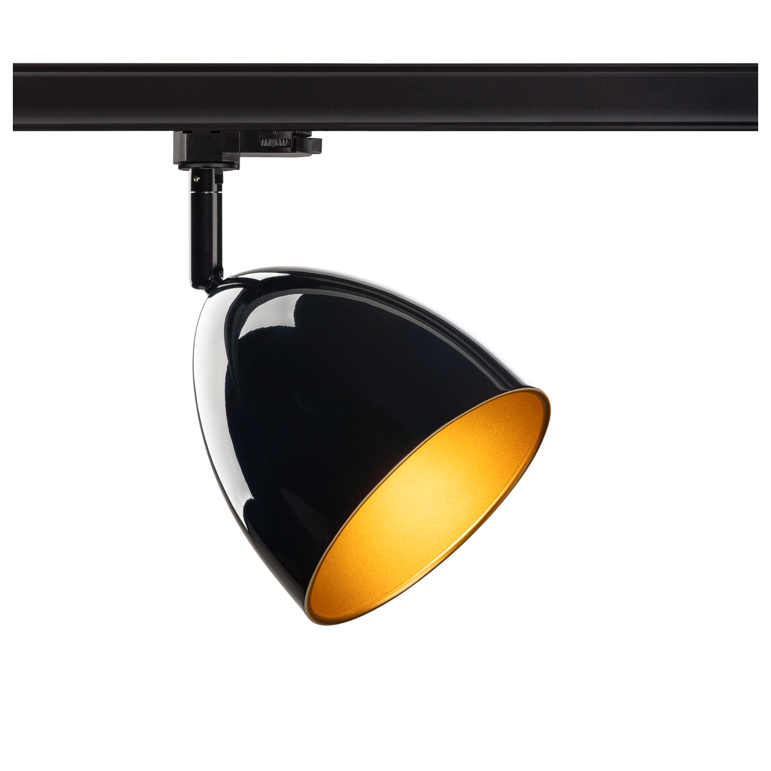 SLV PARA CONE 14, 3-phase system light, GU10, black/gold 1008055