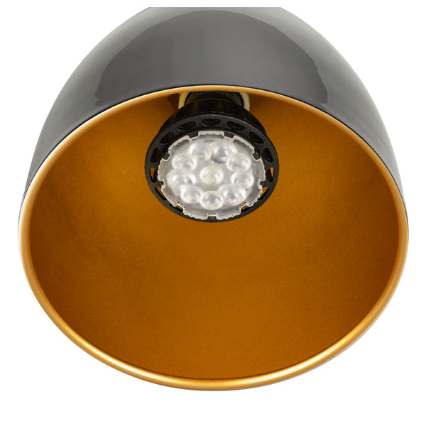 SLV PARA CONE 14, 3-phase system light, GU10, black/gold 1008055