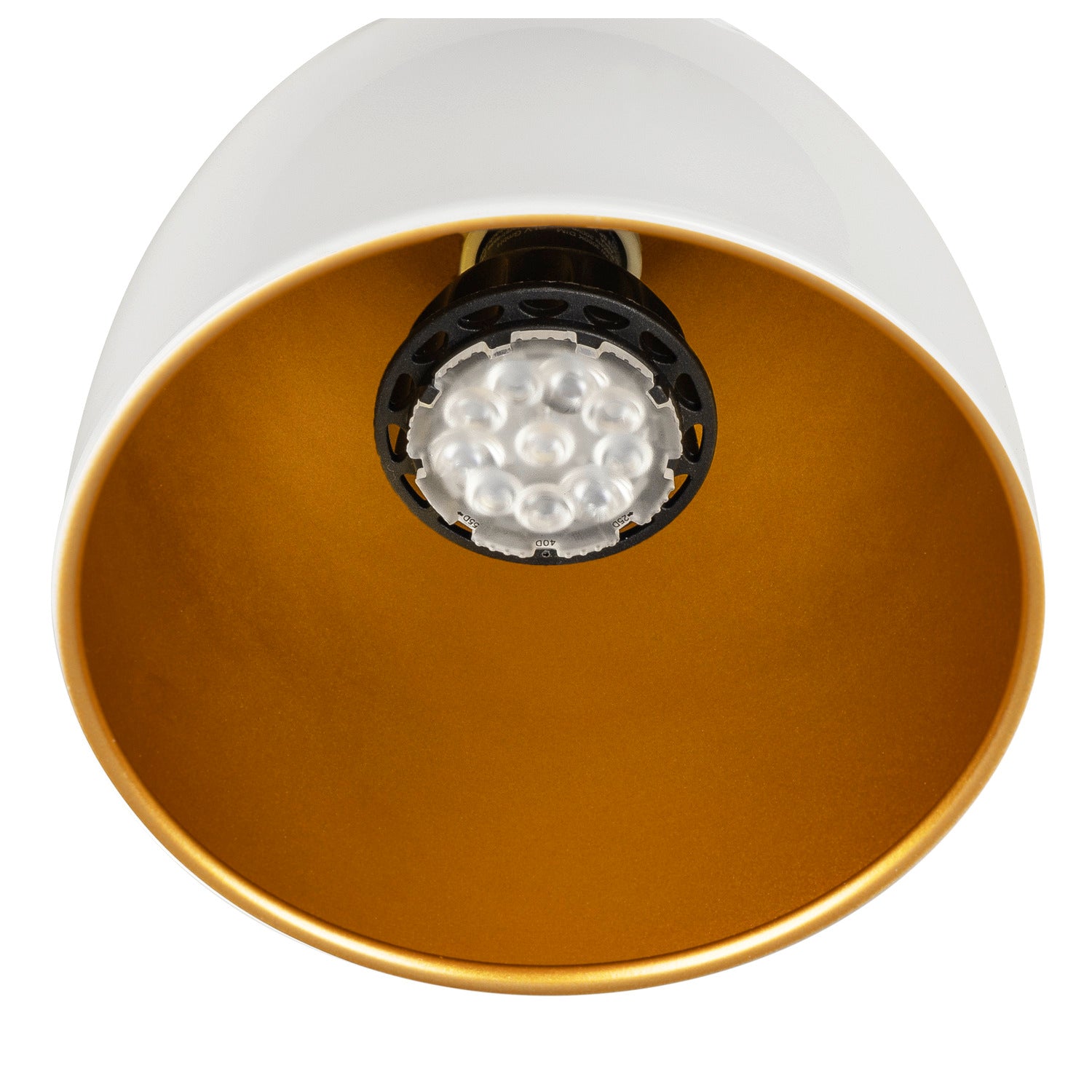 SLV PARA CONE 14, 3-phase system light, GU10, white/gold 1008056