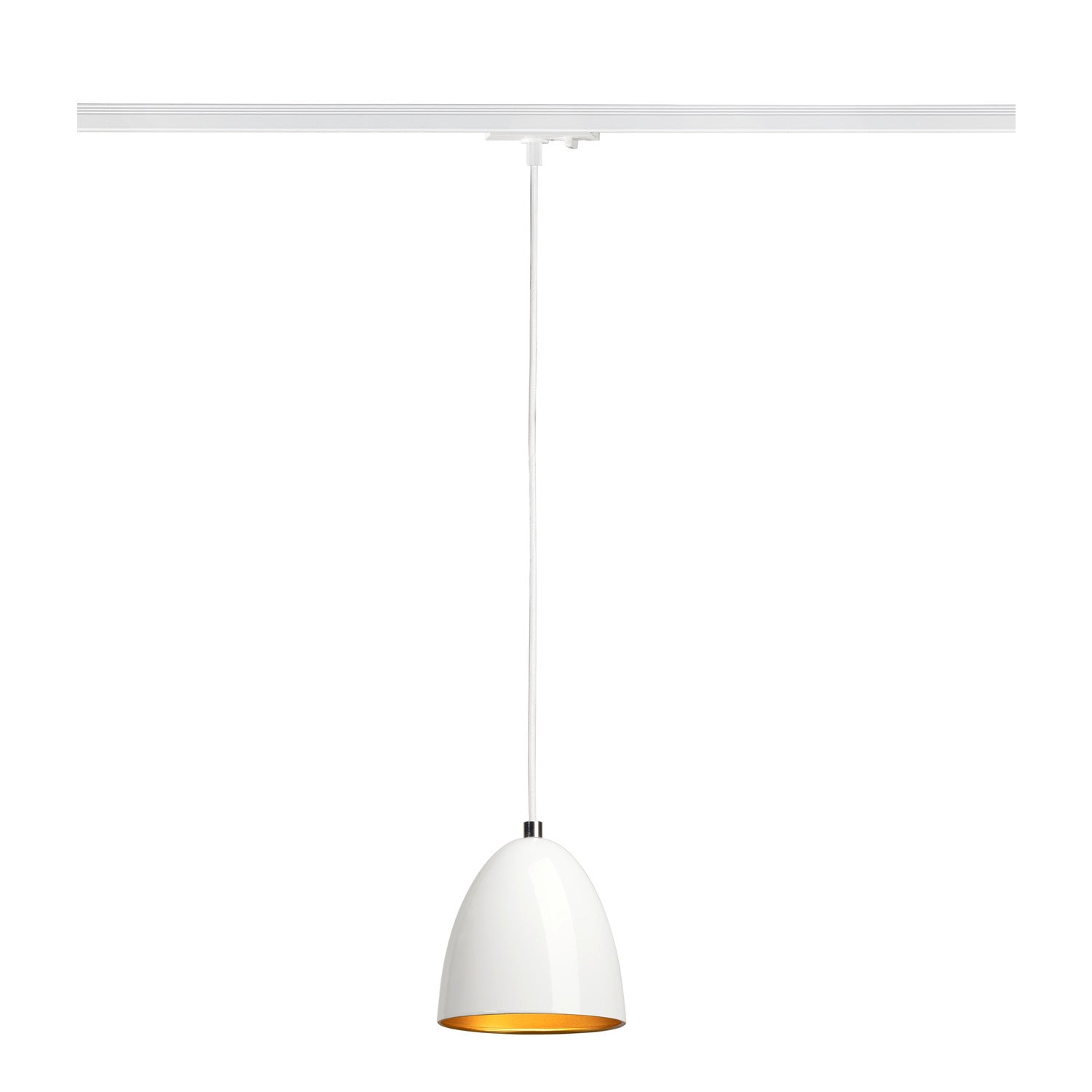 SLV PARA CONE 14, pendant light for 1-phase system, GU10, white/gold 1008059