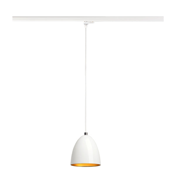 SLV PARA CONE 14, pendant light for 3-phase system, GU10, white/gold 1008062