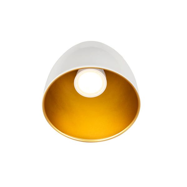 SLV PARA CONE 14, pendant light for 3-phase system, GU10, white/gold 1008062