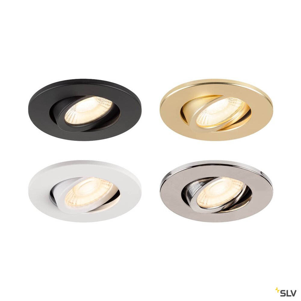 SLV UNIVERSAL DOWNLIGHT Cover, for Downlight IP20, pivoting, round, aluminium 1007093