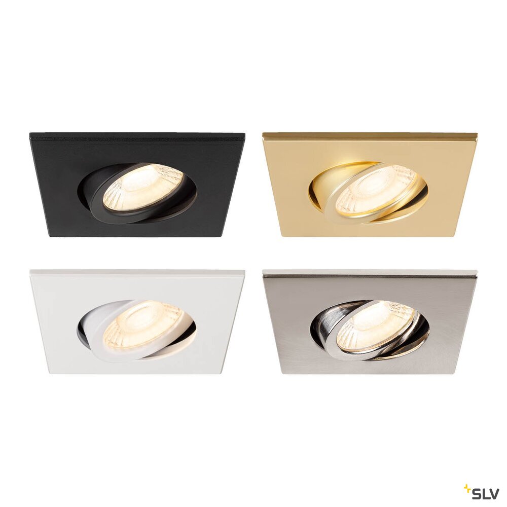 SLV UNIVERSAL DOWNLIGHT cover, for downlight IP20, pivoting, square, gold matt 1007194