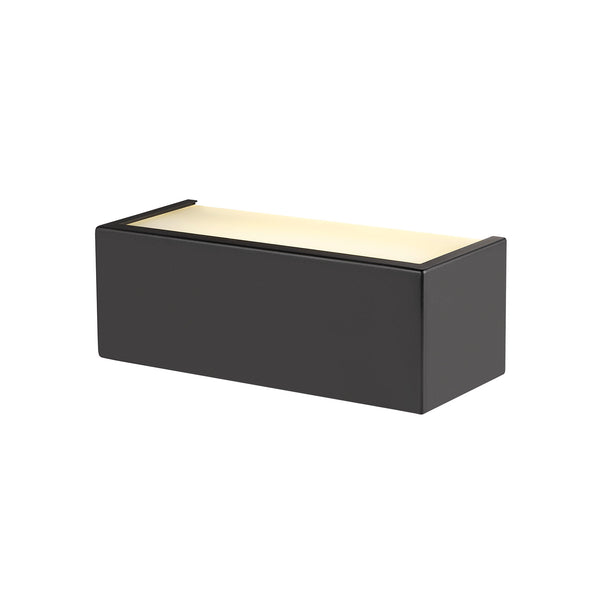 SLV CHROMBO, wall-mounted light, square, 3000 K, 8 W, PHASE, 120°, black 1008071