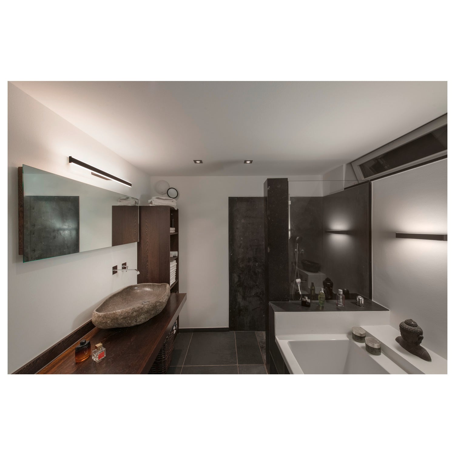 SLV ONE LINEAR 70, wall-mounted light, UP/DOWN, 2700/3000 K, PHASE, black 1008081