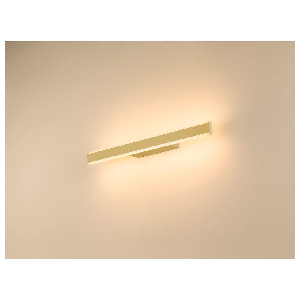 SLV ONE LINEAR 50, wall-mounted light, UP/DOWN, 2700/3000 K, PHASE, brass 1008086