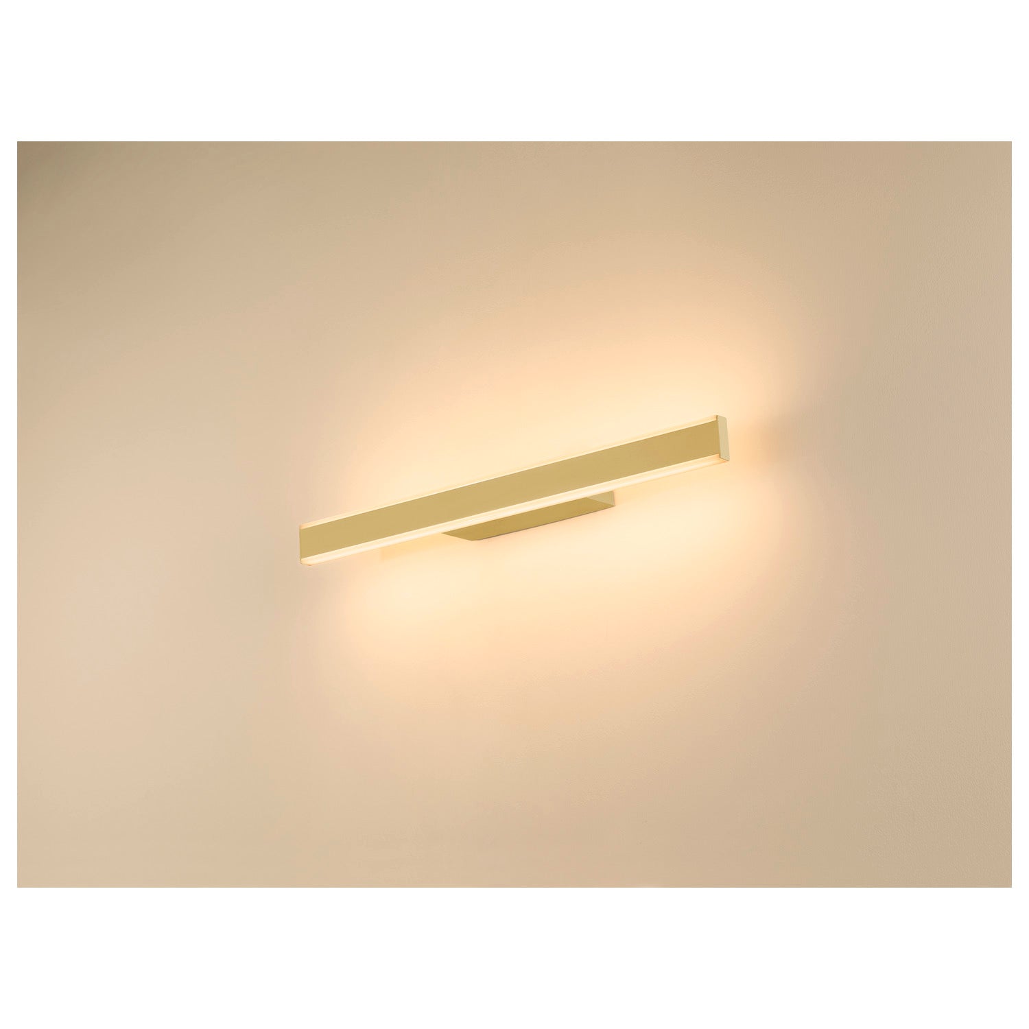 SLV ONE LINEAR 50, wall-mounted light, UP/DOWN, 2700/3000 K, PHASE, brass 1008086