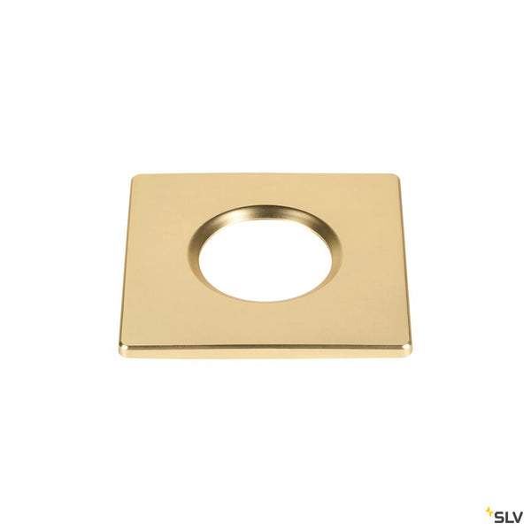 SLV UNIVERSAL DOWNLIGHT cover, for downlight, IP65, square, gold matt 1008098
