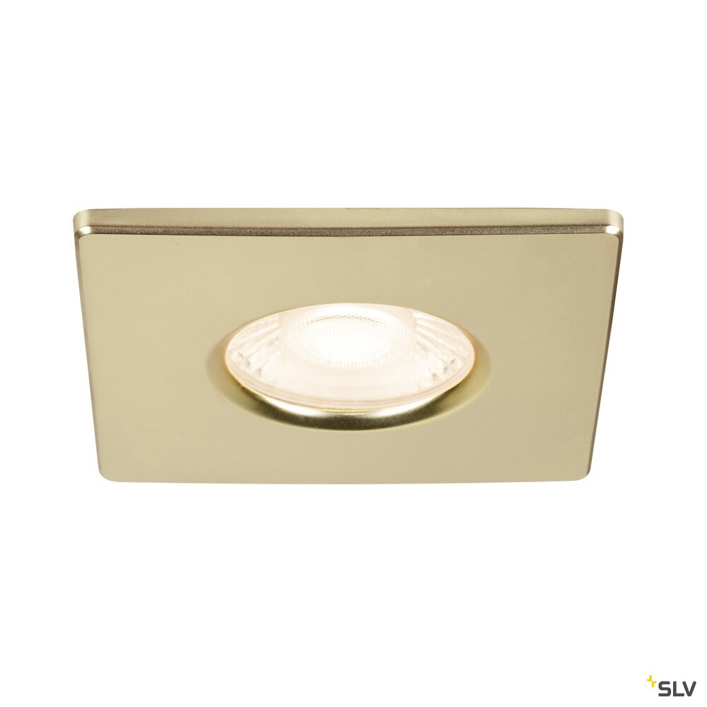 SLV UNIVERSAL DOWNLIGHT cover, for downlight, IP65, square, gold matt 1008098