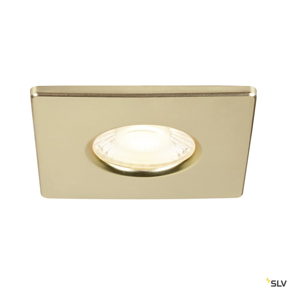 SLV UNIVERSAL DOWNLIGHT cover, for downlight, IP65, square, gold matt 1008098