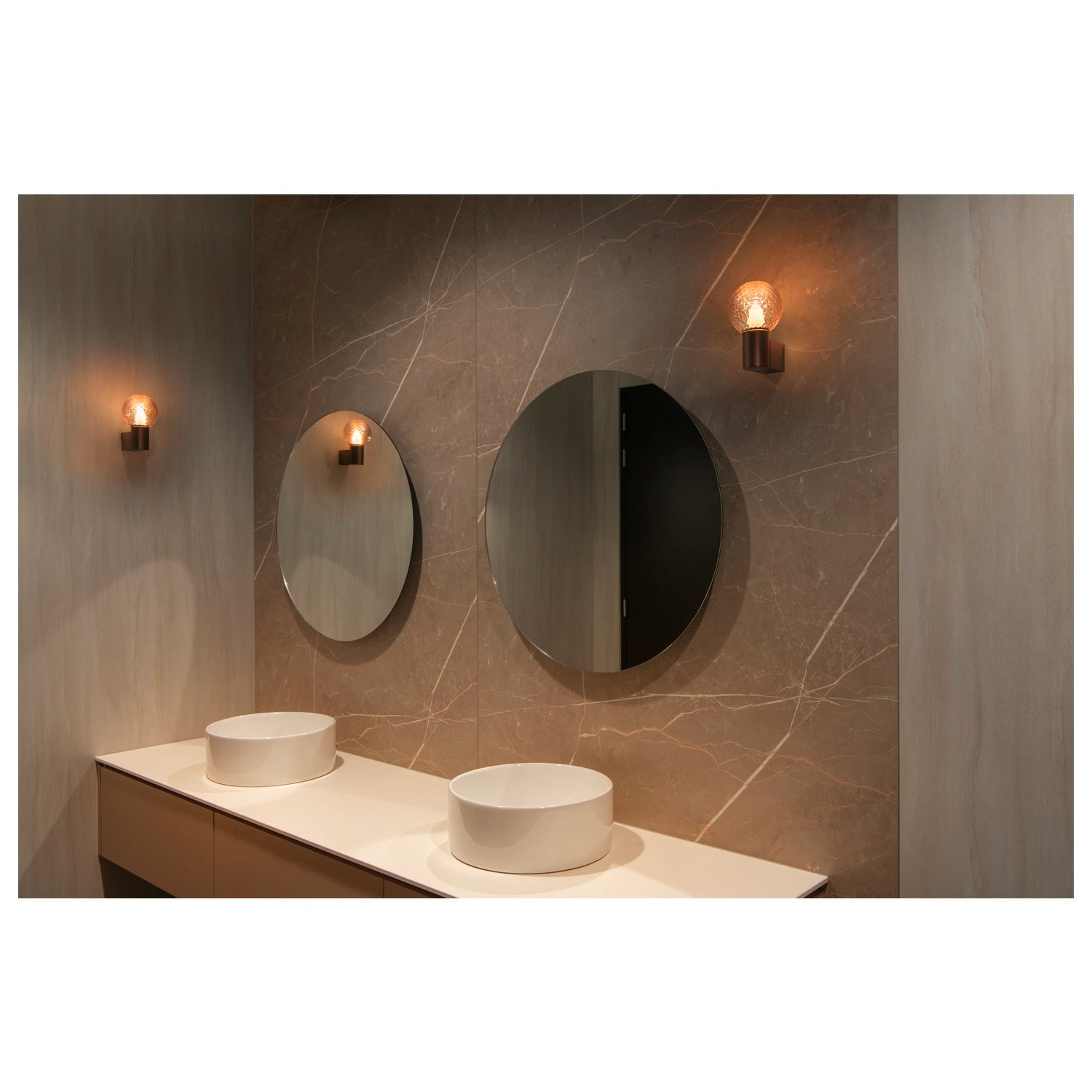 SLV VARYT, wall-mounted light, round, 1x max. 6 W, E14, black 1008104