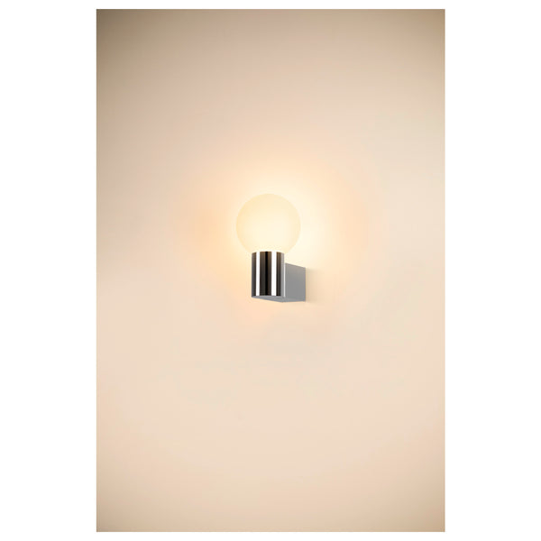 SLV VARYT, wall-mounted light, round, 1x max. 6 W, E14, chrome 1008106