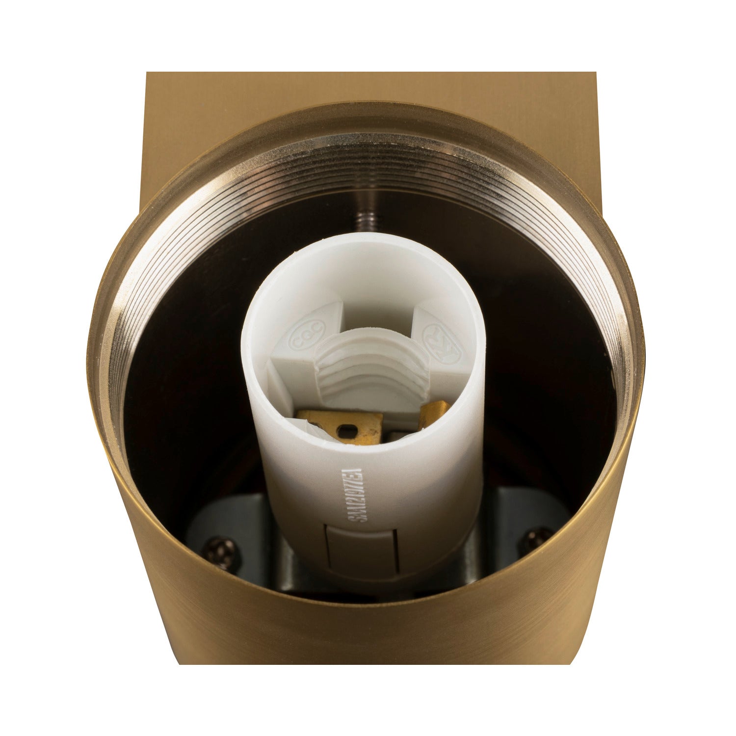 SLV VARYT, wall-mounted light, round, 1x max. 6 W, E14, brass 1008107