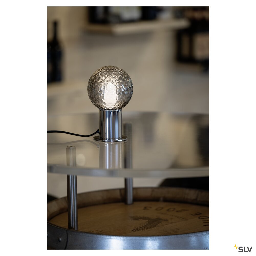 SLV VARYT, table lamp, round, 1x max. 6 W, E14, black 1008109