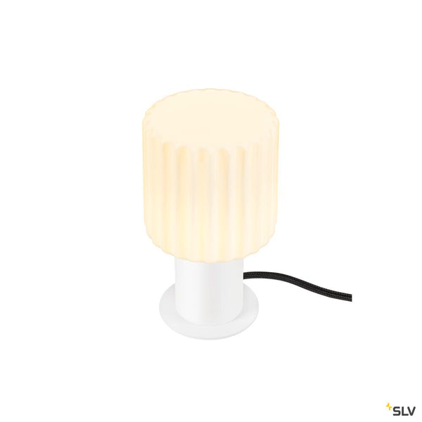 SLV VARYT, table lamp, round, 1x max. 6 W, E14, white 1008110