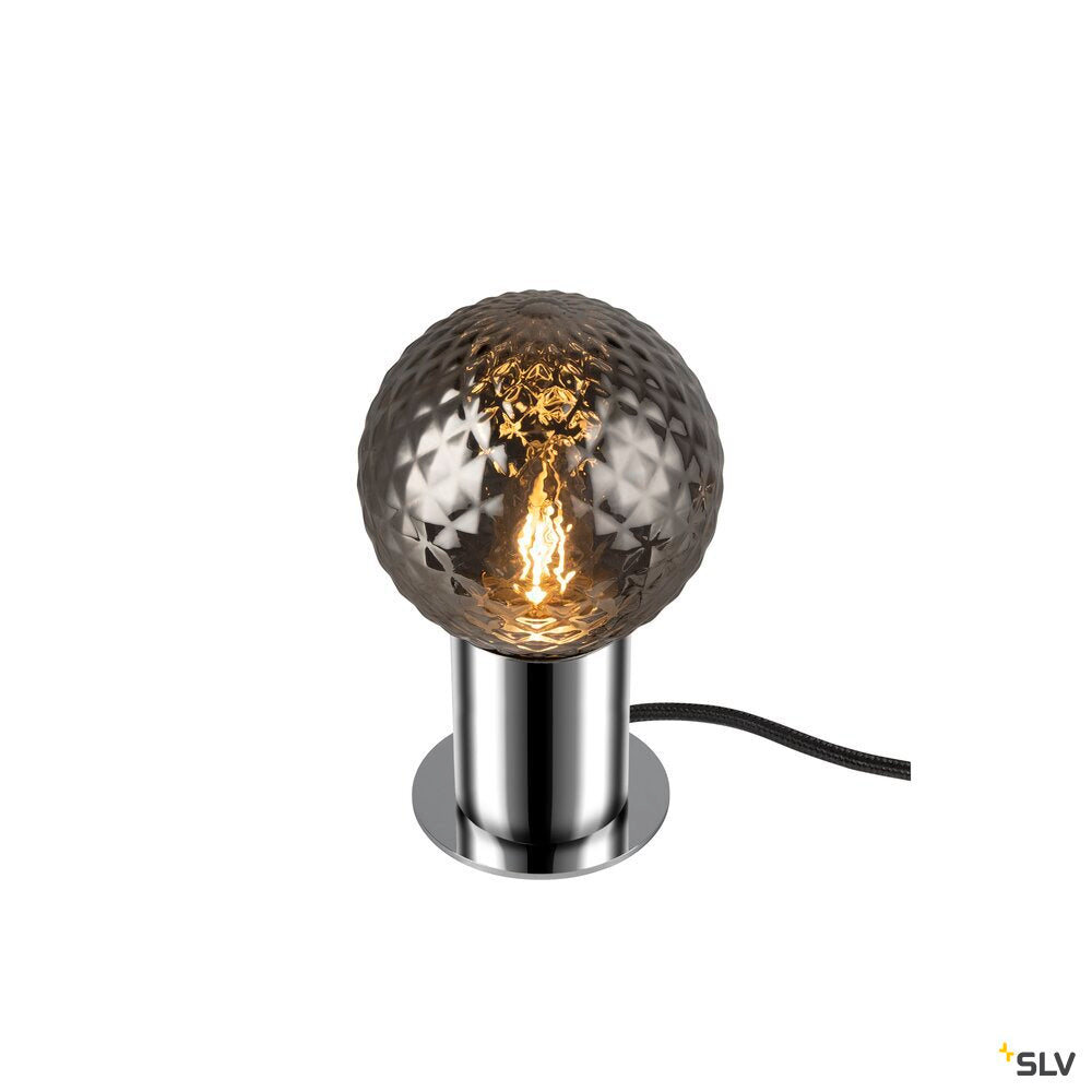SLV VARYT, table lamp, round, 1x max. 6 W, E14, chrome 1008111