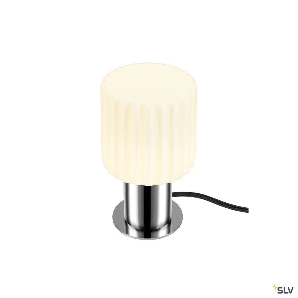 SLV VARYT, table lamp, round, 1x max. 6 W, E14, chrome 1008111