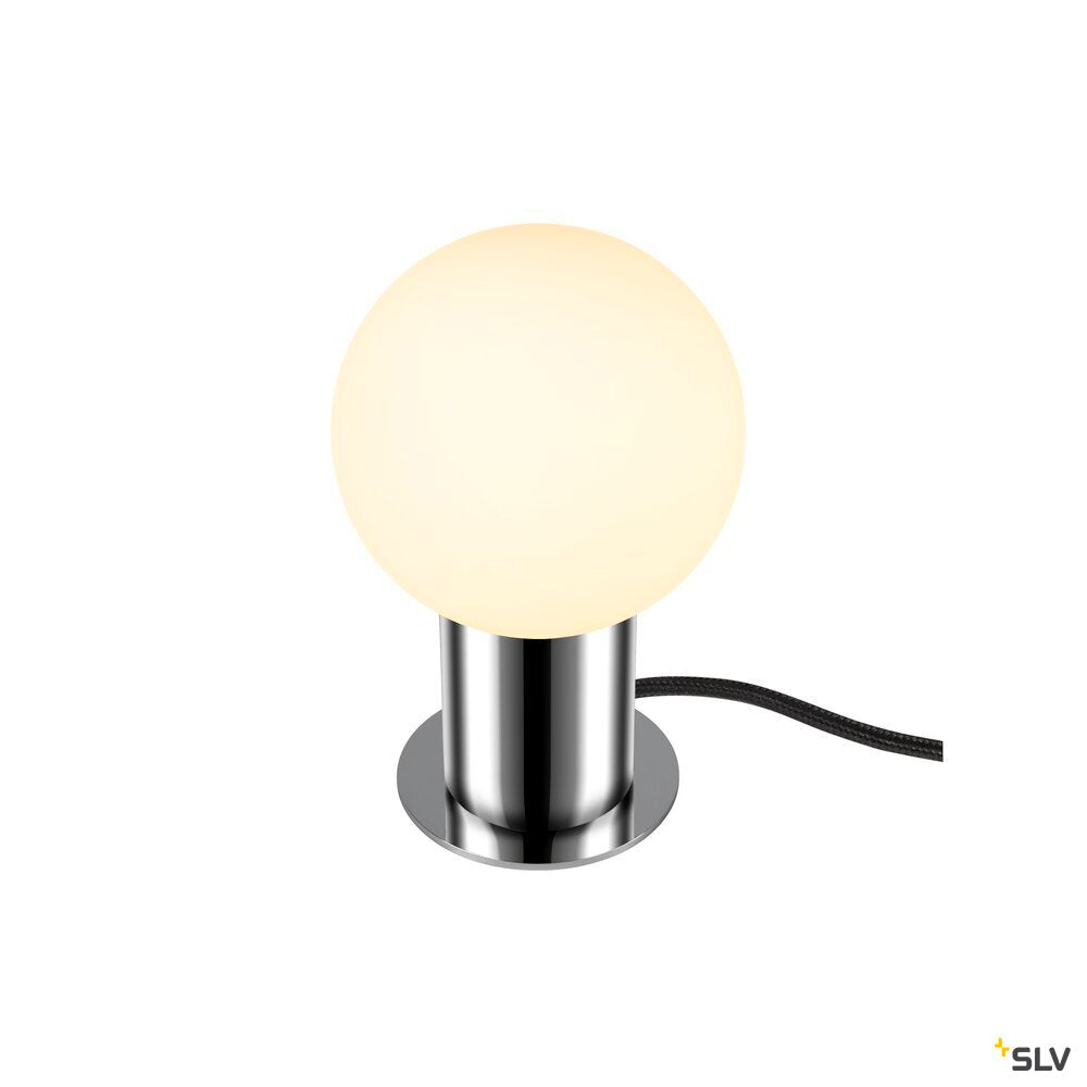 SLV VARYT, table lamp, round, 1x max. 6 W, E14, chrome 1008111