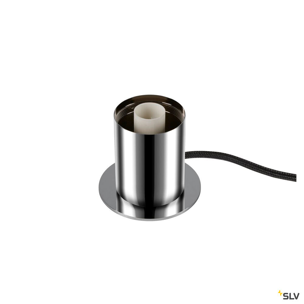 SLV VARYT, table lamp, round, 1x max. 6 W, E14, chrome 1008111