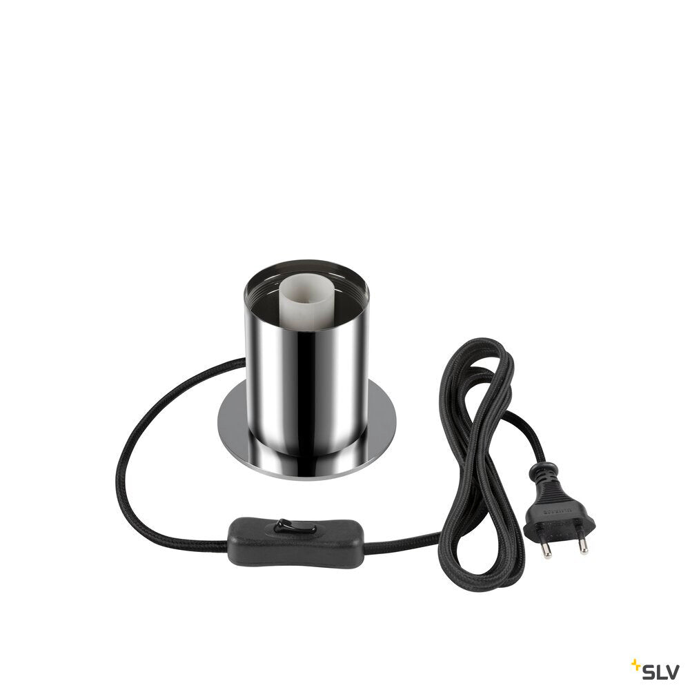 SLV VARYT, table lamp, round, 1x max. 6 W, E14, chrome 1008111
