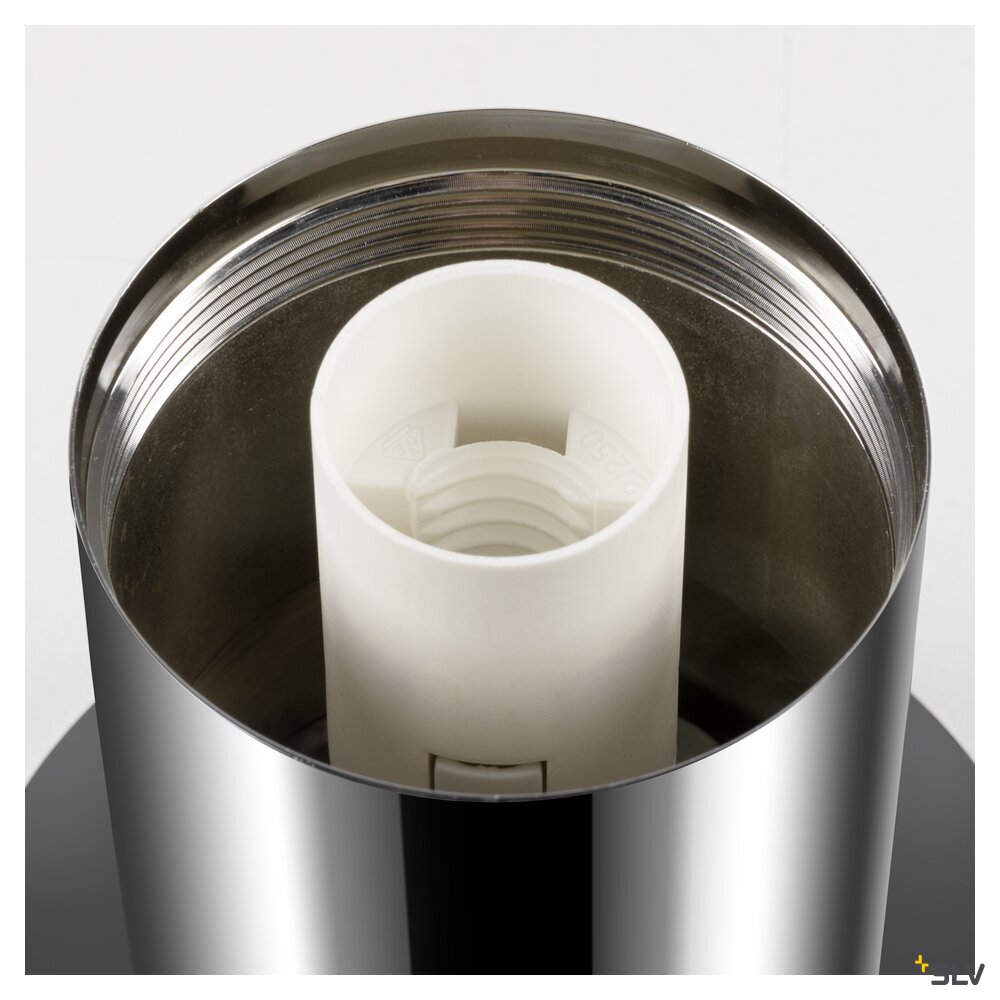 SLV VARYT, table lamp, round, 1x max. 6 W, E14, chrome 1008111